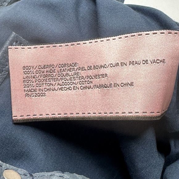 Juicy Couture Vintage Shoulder Bag Blue Cowhide Leather Adjustable Strap - Picture 8 of 9